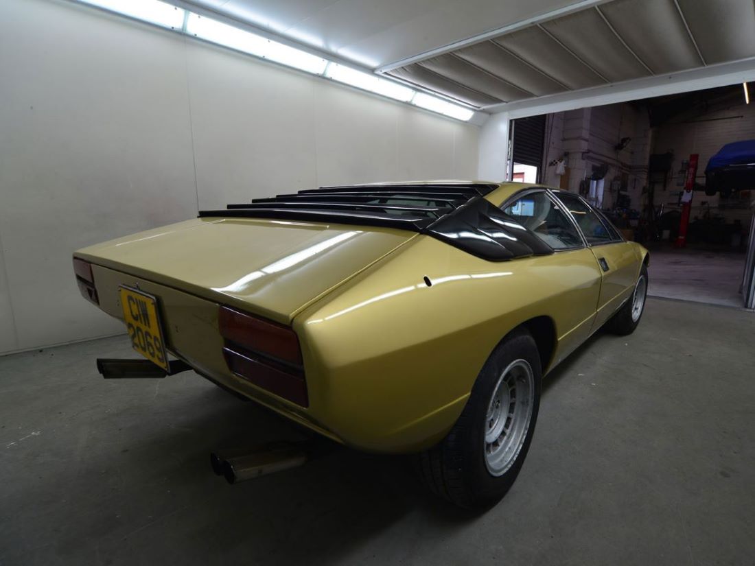1973 Lamborghini Urraco in final paint restoration