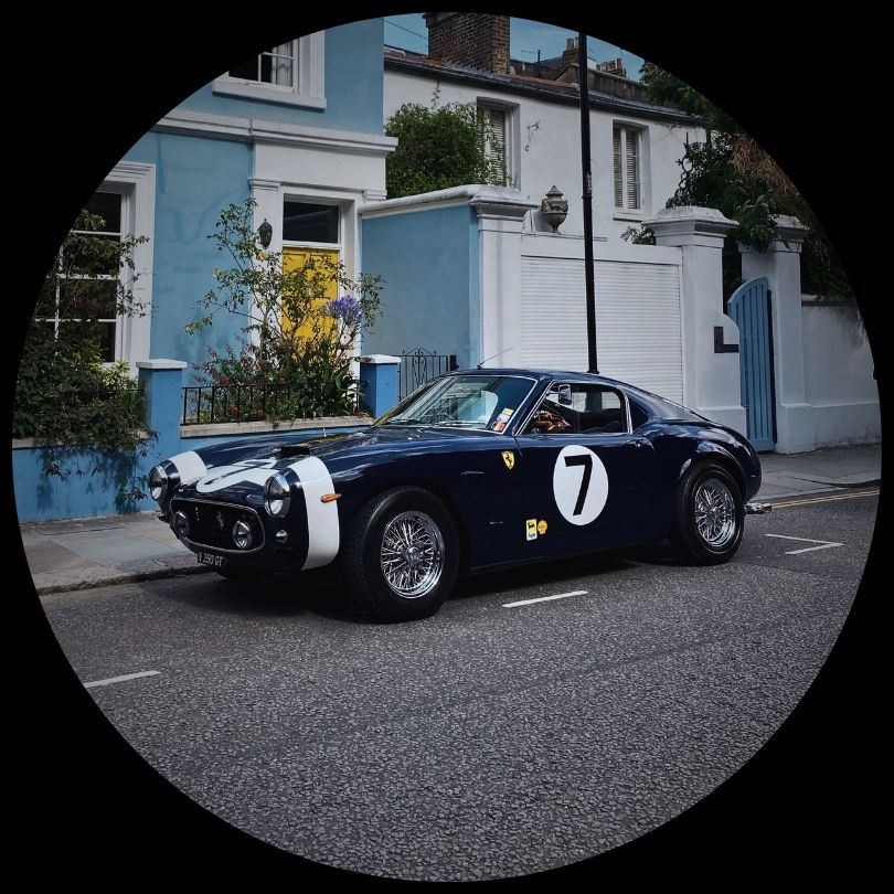 Classic Ferrari outside London Home 